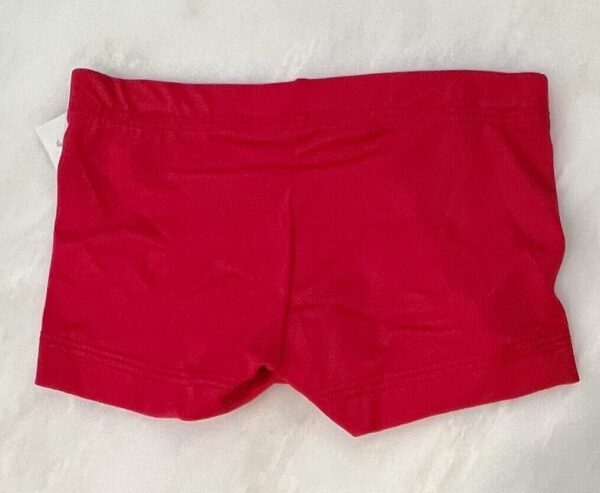 GK RED CHILD SMALL MICRO MINI NYLON/SPANDEX GYMNAST DANCE WORKOUT SHORTS Sz CS - Image 7