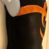 GK BLACK MYSTIQUE CHILD MEDIUM CITRUS FOIL JA GYMNASTS DANCE TANK LEOTARD Sz CM - Image 3