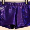 CHEER GK CHILD MEDIUM PURPLE MYSTIQUE MICRO MINI WORKOUT DANCE SHORTS Sz CM NWT