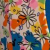 GK ICE SKATE LgSLV GIRLS X-SMALL ASYM BLUE VELVET FLORAL PRINT MT DRESS Sz CXS - Image 3