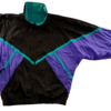 GK WARM UP ADULT LARGE CRINKLE NYLON BLACK INDIGO JADE GYMNAST SPORT JACKET SZ L - Image 6
