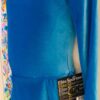 GK ICE SKATE LgSLV GIRLS X-SMALL ASYM BLUE VELVET FLORAL PRINT MT DRESS Sz CXS - Image 6