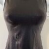 GK DANCE JAZZ CHEER LADIES SMALL BLACK MYSTIQUE CRISSCROSS HALTER TOP Sz AS NWT!