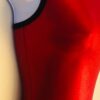GK BASIC ADULT SMALL SLVLS RED FOIL SQUARE NECK GYMNASTICS DANCE TANK LEOTARD AS - Image 2