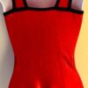 GK BASIC ADULT SMALL SLVLS RED FOIL SQUARE NECK GYMNASTICS DANCE TANK LEOTARD AS - Image 4