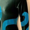 GK LgS EVERGREEN VELVET ADULT SMALL BLUE SHIMMER GYMNASTICS DANCE LEOTARD Sz AS - Image 3
