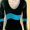 GK LgS EVERGREEN VELVET ADULT SMALL BLUE SHIMMER GYMNASTICS DANCE LEOTARD Sz AS - Image 5