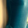 GK FIGURE SKATE TURQUOISE VELVET ADULT SMALL SLVLS ASYM YOKE FOIL JA DRESS AS - Image 3