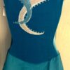 GK FIGURE SKATE TURQUOISE VELVET ADULT SMALL SLVLS ASYM YOKE FOIL JA DRESS AS - Image 8