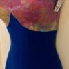 GK DANCE BIKETARD ADULT SMALL TIE-DYE FOIL PRINT OCEAN VELVET GYMNAST TANK Sz AS - Image 4