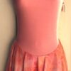 GK ICE FIGURE SKATE DRESS ADULT X-SMALL SLVLS PINK VELVET TYE-DYE CHIFFON AXS