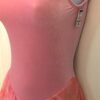 GK ICE FIGURE SKATE DRESS ADULT X-SMALL SLVLS PINK VELVET TYE-DYE CHIFFON AXS - Image 6