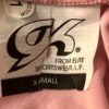 GK ICE FIGURE SKATE DRESS ADULT X-SMALL SLVLS PINK VELVET TYE-DYE CHIFFON AXS - Image 9