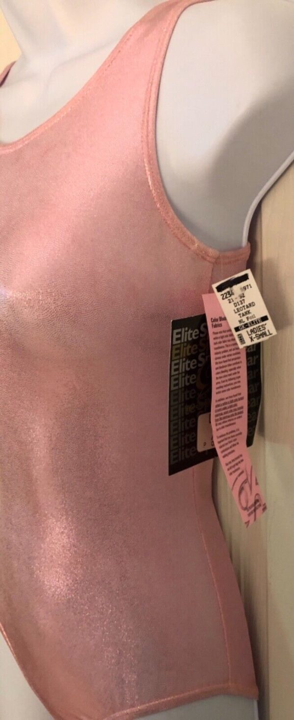 GK ELITE PINK MYSTIQUE LADIES X-SMALL CLASSIC DANCE TANK LEOTARD Sz AXS NWT! - Image 3