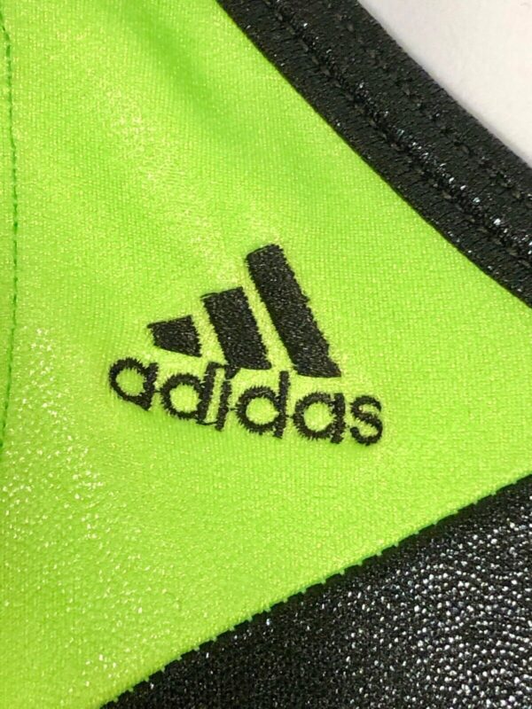 ADIDAS Black Lime Foil Gymnastic Dance Leotard By GK Size CXS - Image 3