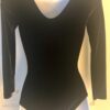 GK ELITE LgSLV LADIES SMALL CLASSIC BLACK VELVET GYMNASTICS DANCE LEOTARD Sz AS - Image 2