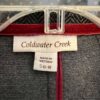 COLDWATER CREEK ALPINE VEST WOMENS SMALL SLVLS COLLAR BLACK GRAY HERRING DOTS SM - Image 9