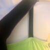 GK LIME & BLACK VELVET GIRLS LARGE SWIRL BODY OVERLAY FIGURE SKATE DRESS CL NWT - Image 2