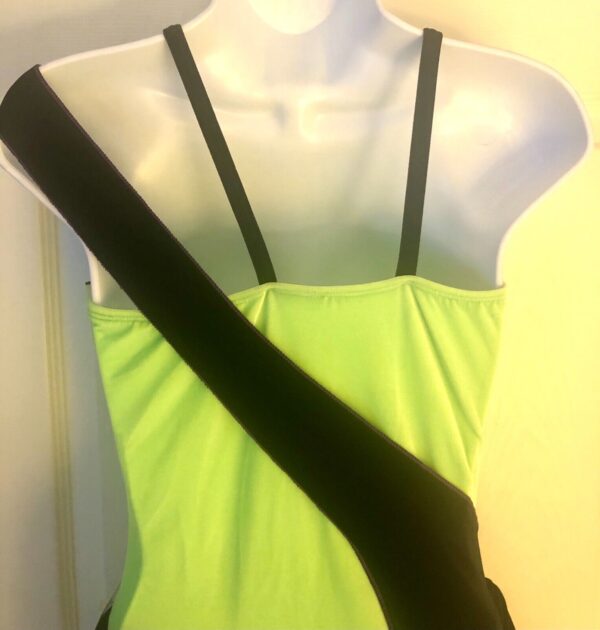 GK LIME & BLACK VELVET GIRLS LARGE SWIRL BODY OVERLAY FIGURE SKATE DRESS CL NWT - Image 7