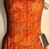 GK ELITE ORANGE FLORAL BEAD PRINT CAMISOLE ICE SKATE DRESS AS