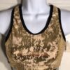 GK CHEER CROP TOP ADULT SMALL GOLD FLORENTINE RACERBACK BLACK DRYTECH AS NWT!