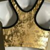 GK CHEER CROP TOP ADULT SMALL GOLD FLORENTINE RACERBACK BLACK DRYTECH AS NWT! - Image 2