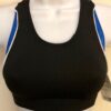 GK ELITE CHEER CROP TOP ADULT SMALL BLACK ROYAL WHITE DRYTECH TECHMESH AS