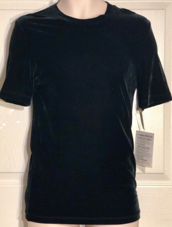 GK ELITE MENS S/S CREW FIGURE SKATE SHIRT BLACK VELVET SIZE AXS