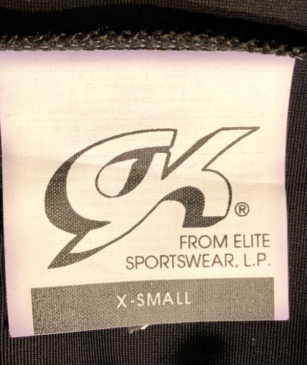 GK ELITE MENS S/S CREW FIGURE SKATE SHIRT BLACK VELVET SIZE AXS - Image 4