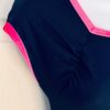 GK FIGURE SKATE ADULT SMALL ASYM CAP SLV NAVY PINK VELVET CINCH SKIRT DRESS AS - Image 2