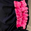 GK FIGURE SKATE ADULT SMALL ASYM CAP SLV NAVY PINK VELVET CINCH SKIRT DRESS AS - Image 8