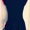 GK FIGURE SKATE ADULT SMALL ASYM CAP SLV NAVY PINK VELVET CINCH SKIRT DRESS AS - Image 9