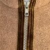 GK FITTED ICE SKATE JACKET ADULT X-SMALL BROWN FLEECE VELVET TRIM ZIP Sz AXS NWT - Image 2