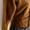 GK FITTED ICE SKATE JACKET ADULT X-SMALL BROWN FLEECE VELVET TRIM ZIP Sz AXS NWT - Image 3