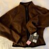 GK FITTED ICE SKATE JACKET ADULT X-SMALL BROWN FLEECE VELVET TRIM ZIP Sz AXS NWT - Image 7