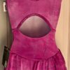 GK FIGURE SKATE DRESS ADULT X-SMALL LAVENDER TYE-DYE SLVLS METAL BIZO TANK AXS - Image 2