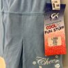 GK SOFFE CHEER ADULT MEDIUM LOW RISE LGT BLUE COTTON CHEER GRAPHIC SKORT  Sz AM - Image 3