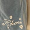 GK SOFFE CHEER ADULT MEDIUM LOW RISE LGT BLUE COTTON CHEER GRAPHIC SKORT  Sz AM - Image 5