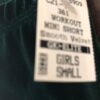GK GREEN VELVET CHILD SMALL MICRO MINI WORKOUT DANCE GYMNASTICS CHEER SHORTS CS - Image 4