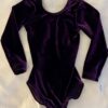 GK LgSLV GIRLS TODDLER CLASSIC SOLID EGGPLANT VELVET GYMNASTS DANCE LEOTARD CXXS