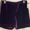 GK CHILD MEDIUM WORKOUT SHORTS EGGPLANT VELVET CHEER DANCE GYMNASTIC Sz CM NWT