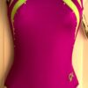 GK MAGENTA LIME ADULT X-SMALL SWAR CRYSTALS TANK GYMNASTICS TANK LEOTARD Sz AXS