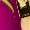 GK MAGENTA LIME ADULT X-SMALL SWAR CRYSTALS TANK GYMNASTICS TANK LEOTARD Sz AXS - Image 5