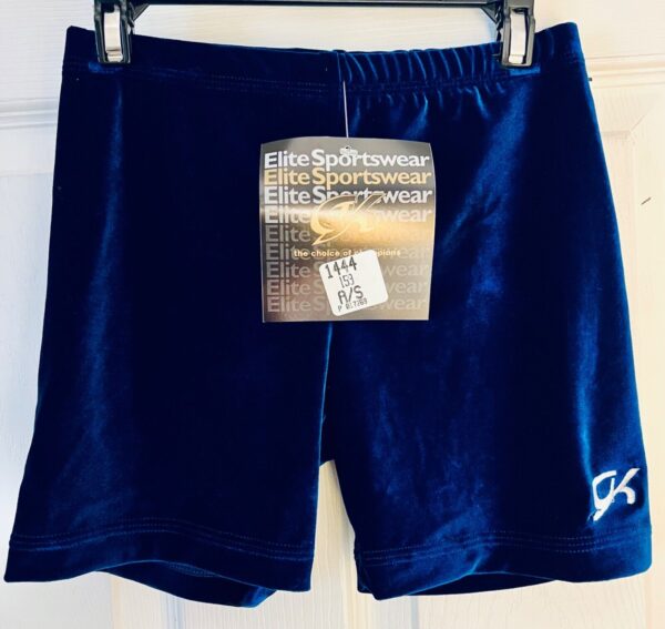 GK CHEER MICRO MINI WORKOUT ADULT SMALL ROYAL VELVET DANCE GYMNAST SHORTS Sz AS