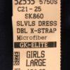 GK NAVY MICROFIBER ICE FIGURE SKATE GIRLS LARGE SLVLS STRAPPY BACK DRESS CL NWT! - Image 5