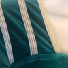 GK LgSLV LADIES SMALL GREEN VELVET SILVER FOIL GYMNASTIC DANCE LEOTARD AS NWT! - Image 2