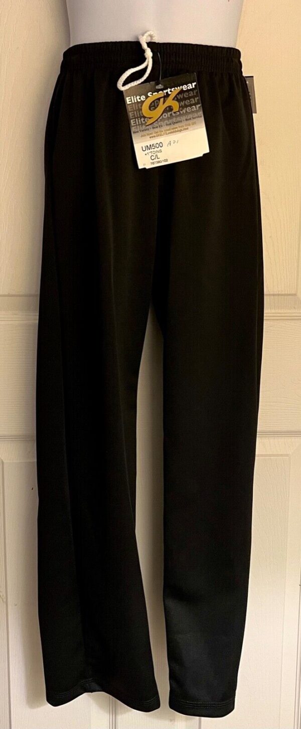 GK BLACK WARM-UP PANTS CHILD LARGE DRY TECH LOW RISE FITTED GYNMNASTS CHEER Sz L - Image 8