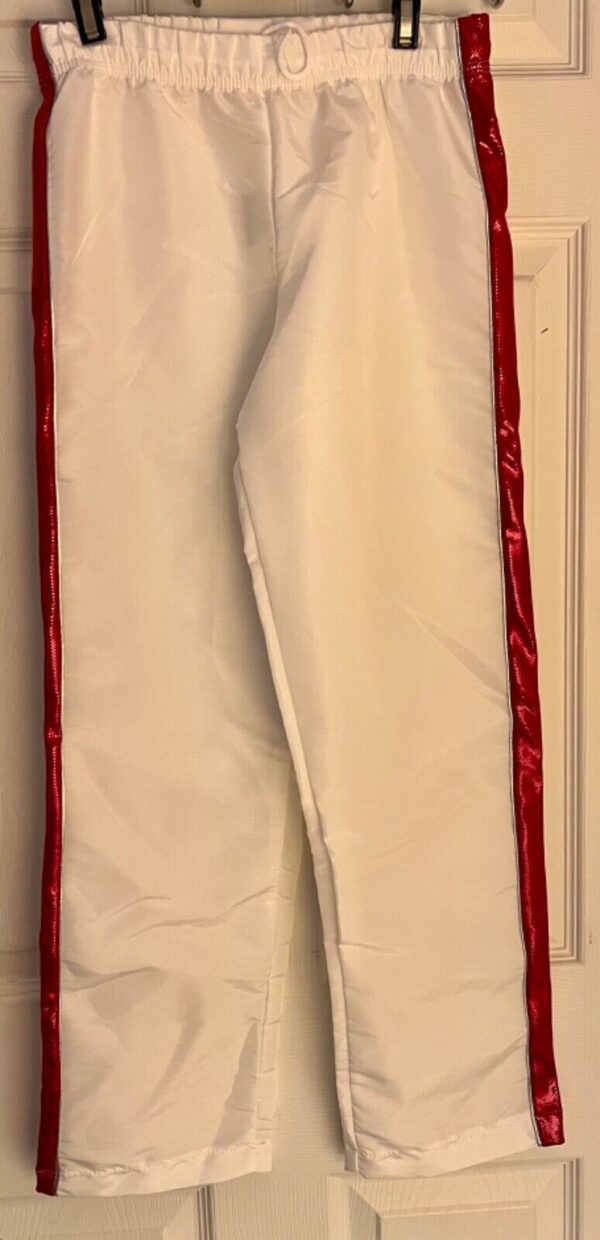 GK WHITE WARM-UP PANTS CHILD LARGE DRY TECH LOW RISE FITTED GYNMNASTS CHEER Sz L - Image 6