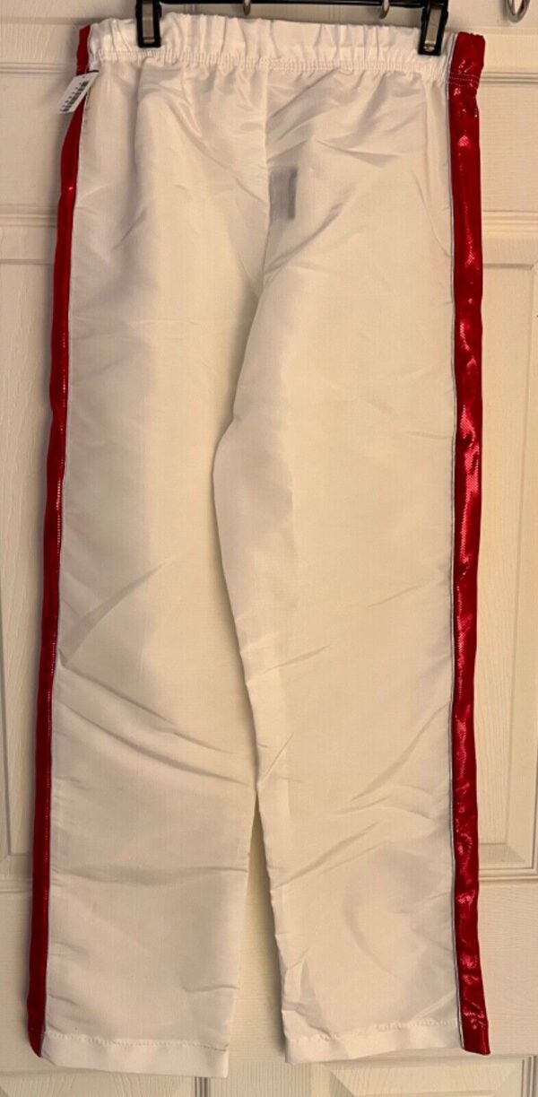 GK WHITE WARM-UP PANTS CHILD LARGE DRY TECH LOW RISE FITTED GYNMNASTS CHEER Sz L - Image 7