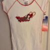 GK CHEER ADULT SMALL COTTON RAGLAN SLV FOREVER HEART GRAPHIC RED STITCH Sz S NWT - Image 7